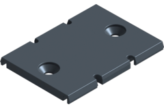 Montageclips zwart onderrail Terra