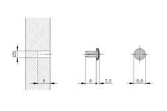 Deurdemper 5mm antraciet