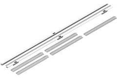 Xinnix X2 set montant blanc droite 2115mm-90kg à pousser/charniere A24.0(3)