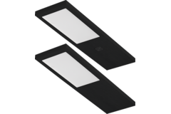 Streto Led zwart set 2x4w 4000K-12V + convertermet met schakelaar