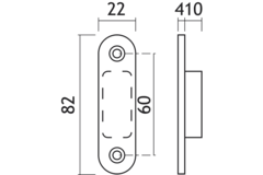 Xinnix nz magnetische sluiting 82x22 grijs
