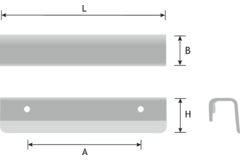 Poignee linea l140mm df 96mm couleur fer 