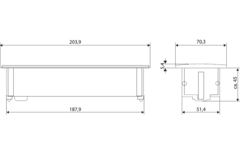 Kapsa look inox 2 prises b-f + chargeur usb  