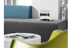 Kapsa look inox 2 prises b-f + chargeur usb  