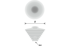 Bouton d.29mm chrome 