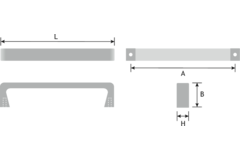 Greep encanto zamak zwart mat ba 160mm l172mm