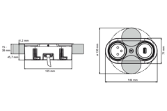 Eight rvs d-nl-l 1 stopcontact + 1 usb