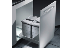 Poubelle hailo bottom mount 40-60cm 2x24l - support metal. - sortie totale