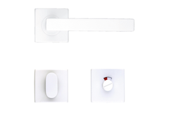 Deurkruk Pro kubic shape 16mm wit structuur r+wc