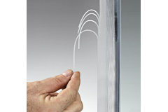Joint adhésif av. languette couvre-joint recoupable, v. 8/13.5, B21+20 L3000, transparent