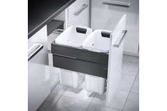 Hailo Laundry Carrier k.45 2x33l gris 