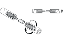 Pba 500-nylon blanc raccord droit pour tubes