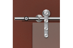 Flatec IV glasschuifdeurset RVS 100kg l.2540mm voor deurbladbreedte 1130-1250mm