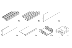 Hawa Combino 65/80 set rail 4000mm 