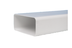 Tube plat d.125 std l.1000mm blanc  