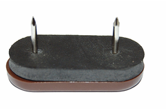 Meubelglijder 45x20x10mm bruin gummi+ 2 nagels