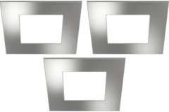 Hera set 3 x FQ-68 led 4W 24V 3000K RVS-look+ transfo led 15W