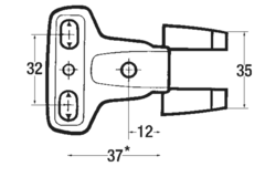 Charniére projet bras mb-6610 double 180° 
