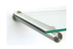 Shoplife 1 bras droit, 300mm, d25mm, inox  