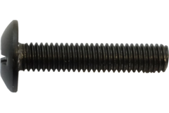 Schroef vr kastbaarh. ovaal zamak zwart m6x30