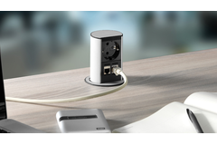 Elevator look inox b-f 1 prise + chargeur usb  