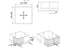 Ninka cuisioflex ladeindeling grijs (set van 2 st)