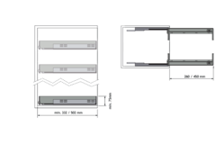 Chic line set tiroir anthracite h.75 p.322mm 