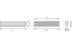 Poignee bascul. 118x40mm cc:64mm couleur etain 
