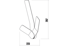 Tf-line porte-manteau trio antracithe 