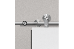 Flatec V set coulissant inox 100kg l.2100mm pour largeur de porte 910-1000mm