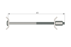 Raccord de tablette - 65mm fer 