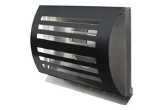 Paneir delta jalousie inox/noir d.125mm 