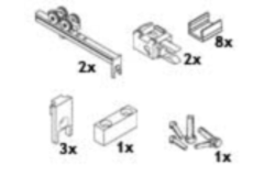 Garniture Hawa Clipo 36 GPPK, pour 1 porte 