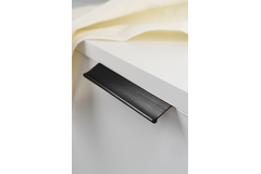 Greep WING BA128 L200 aluminium geborsteld zwart