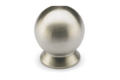 Bouton Serbinum, H 28 mm, ø 25 mm, Inox brossé