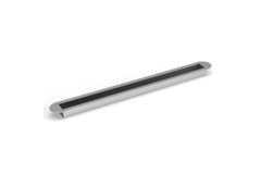 Passe cable Exit alu 45x450x19mm avec brosse  avec caches rondes