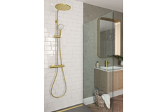 Damixa silhouet set de douche messing brossé 