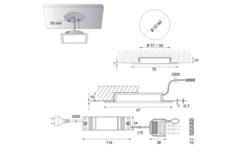 Set Sun Quadro spot led 24V