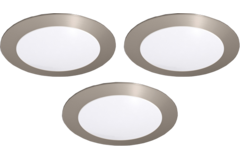 Hera set 3 x fr-68 Led 4w 24V 3000K RVS-look+trafo +trafo Led 15W