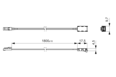 Câble de raccordement l2000mm COB/SMD 8mm 24v 
