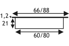 Passe cable d.60mm metale alu-look  