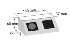Mini box dubbele schakelaar + stopcontact