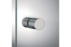 Paire de boutons avec prise, pour verres 6/12, B34 L25, effet inox brossé