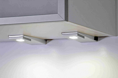 Set quadrat Led alu set 2 x 3W + interrupteur 