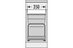 Hailo bottom mount 40-60cm2x29l - metalen drager - 2x29l - metalen drager - volledig uitsc