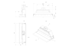 Novy telescopische dampkap 90cm RVS dub motor knop