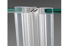 Joint magnétique à 45° avec aimant blanc droit, pour verres 6/8, L2200, transparent