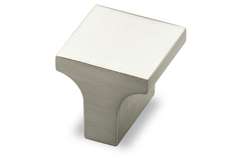 Bouton Emo, L 25 mm, B 25 mm, H 23 mm, aspect inox brossé