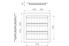 Basic kruidenlade k 50 cm leigrijs 450 x 500 mm