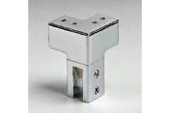 Tweezijdige scharnierende bevestiging op glas, voor 6/10 mm glas, B25 H25 L45, chroom